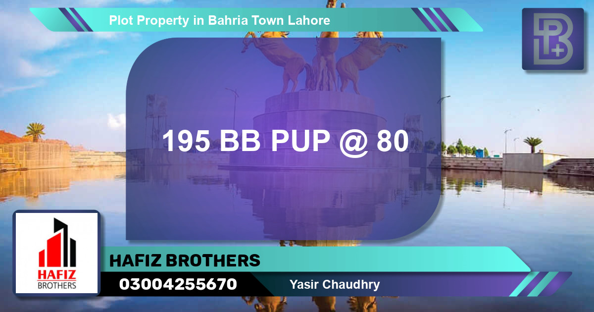 Residential Plot for Sale in Bahria Town, Lahore - (BP-76416)