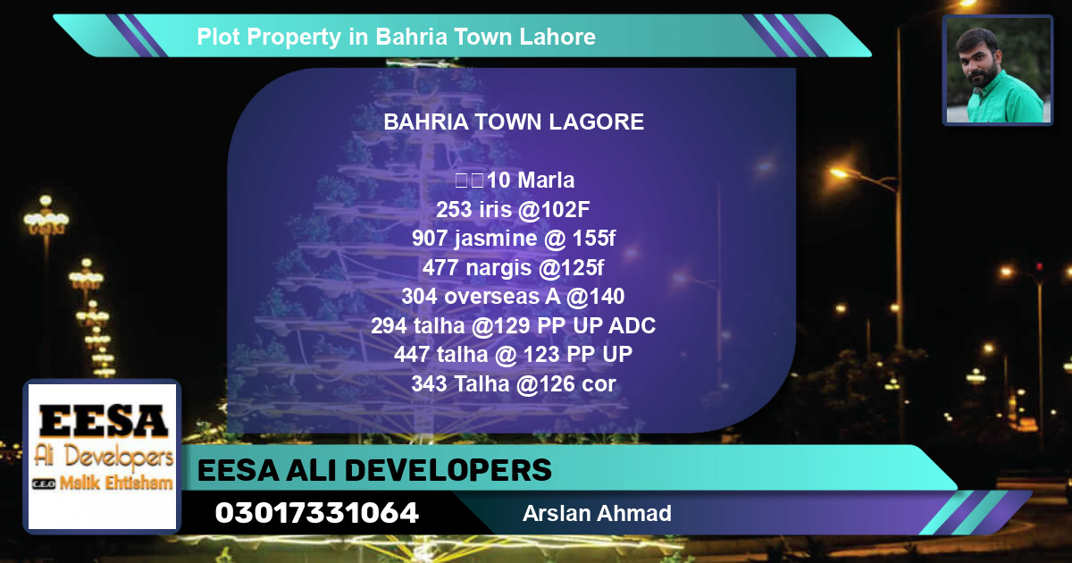Residential Plot for Sale in Bahria Town, Lahore - (BP-76419)
