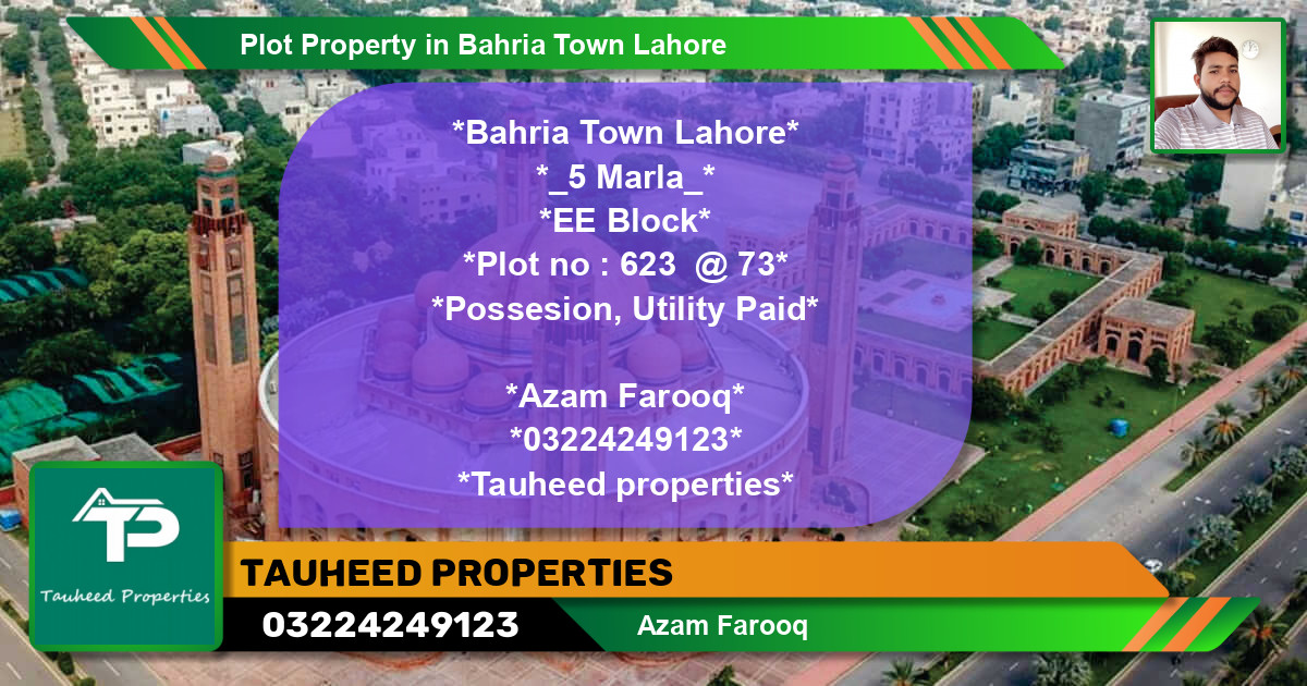 Residential Plot for Sale in Bahria Town, Lahore - (BP-76430)