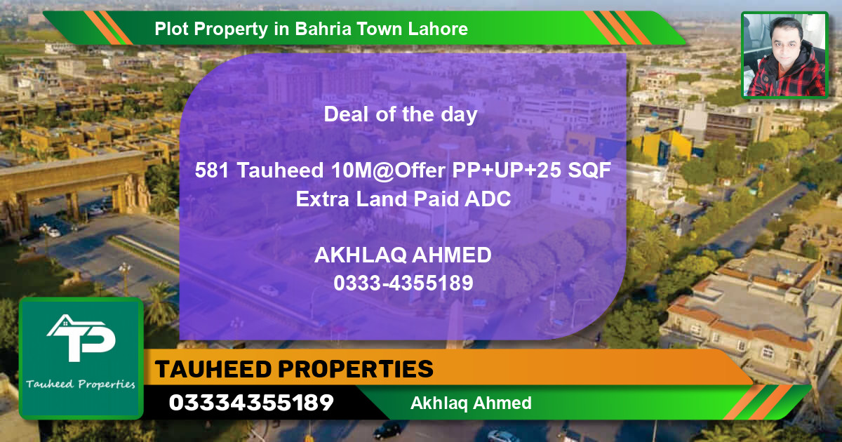 Residential Plot for Sale in Bahria Town, Lahore - (BP-76466)