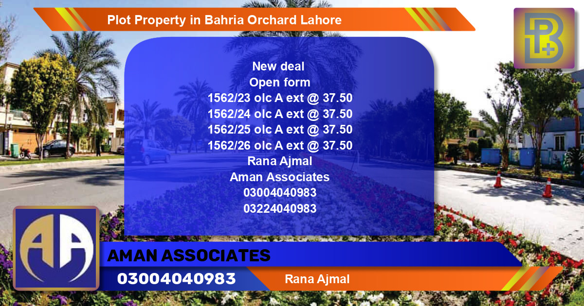 Residential Plot for Sale in Bahria Orchard, Lahore - (BP-76468)