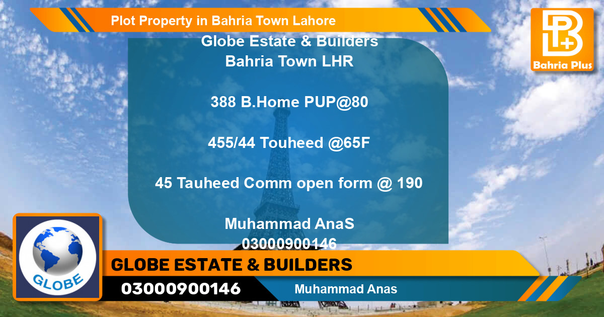 Residential Plot for Sale in Bahria Town, Lahore - (BP-76493)