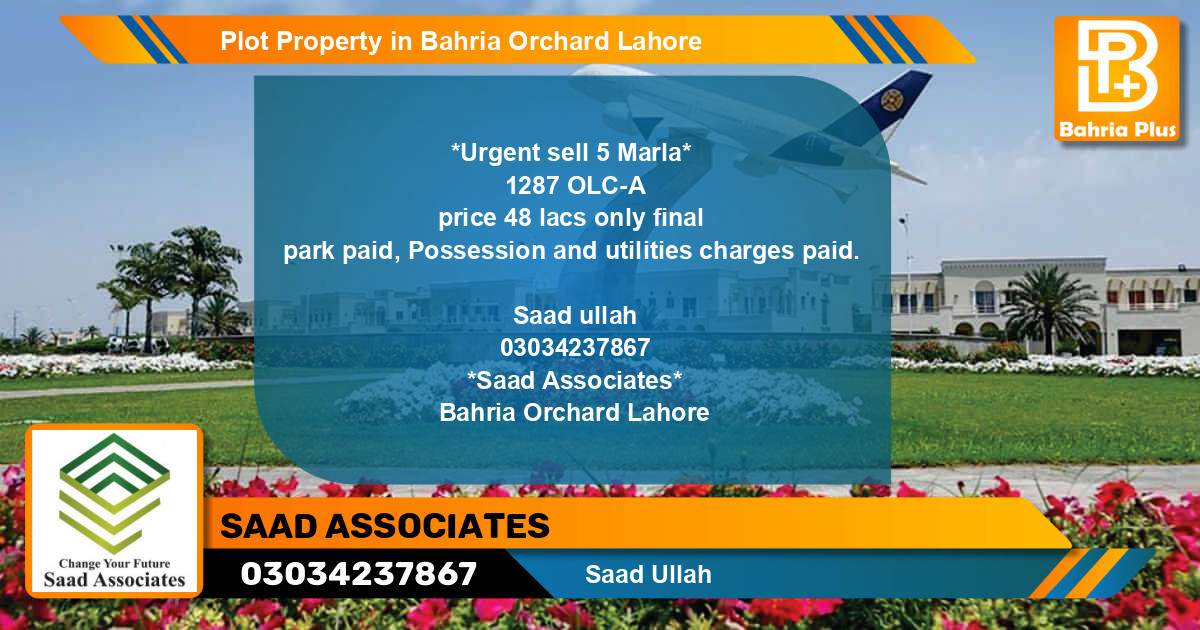Residential Plot for Sale in Bahria Orchard, Lahore - (BP-76496)
