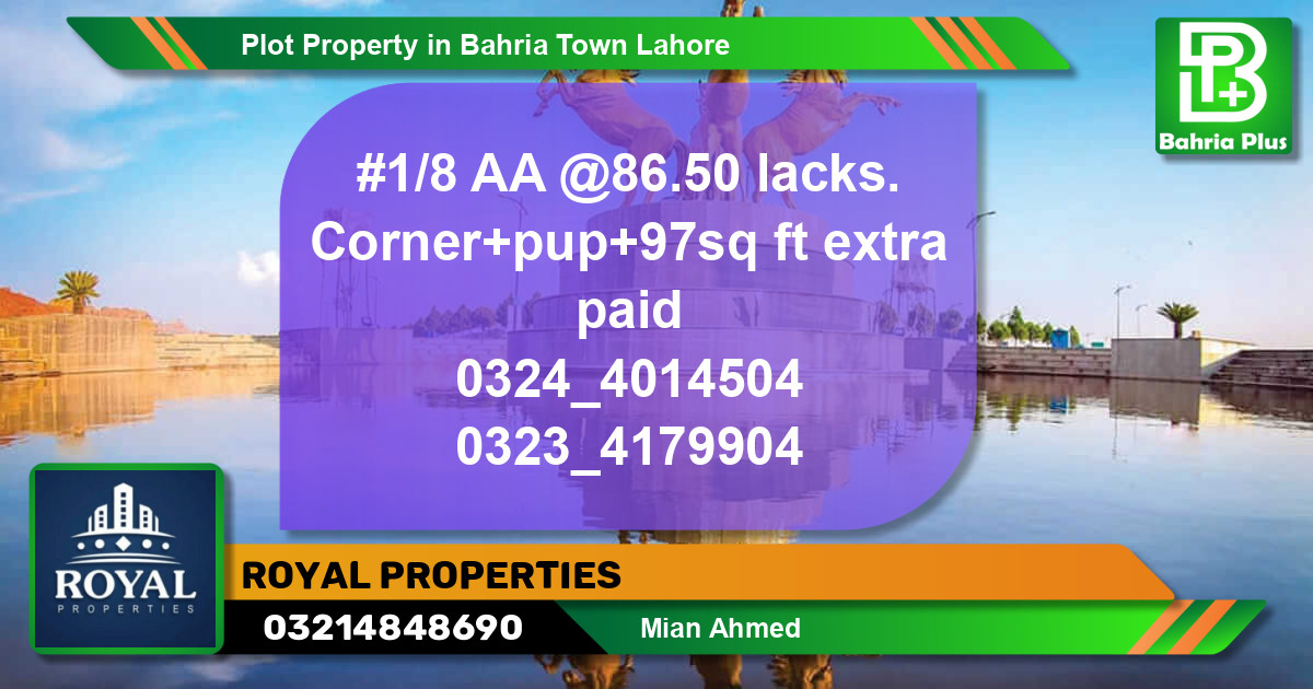 Residential Plot for Sale in Bahria Town, Lahore - (BP-76514)