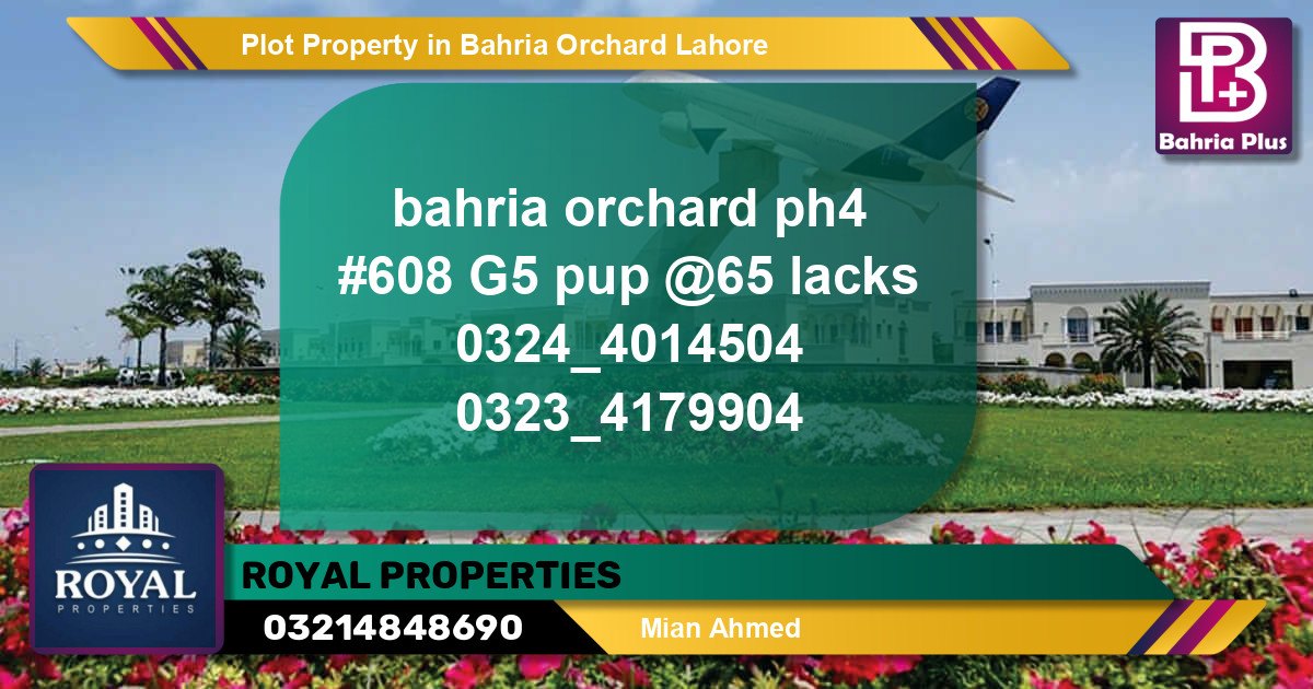 Residential Plot for Sale in Bahria Orchard, Lahore - (BP-76516)