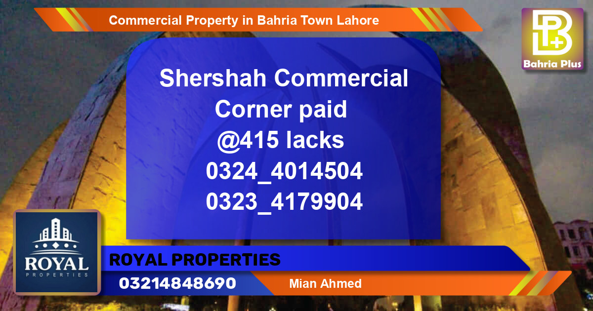 Commercial Property for Sale in Bahria Town, Lahore - (BP-76524)