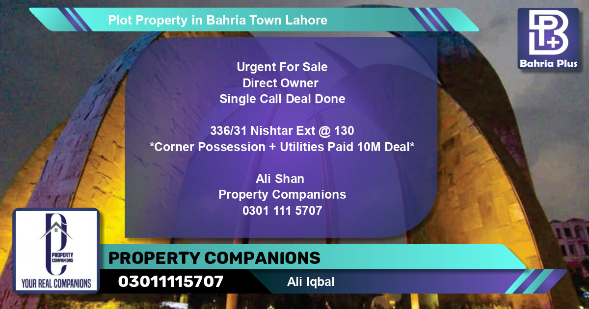 Residential Plot for Sale in Bahria Town, Lahore - (BP-76532)