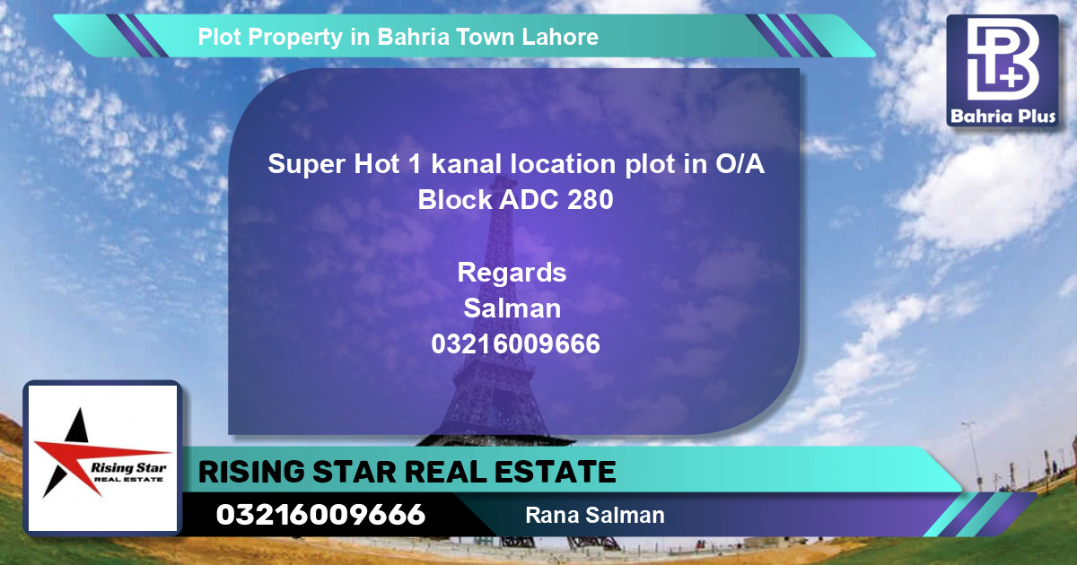 Residential Plot for Sale in Bahria Town, Lahore - (BP-76566)