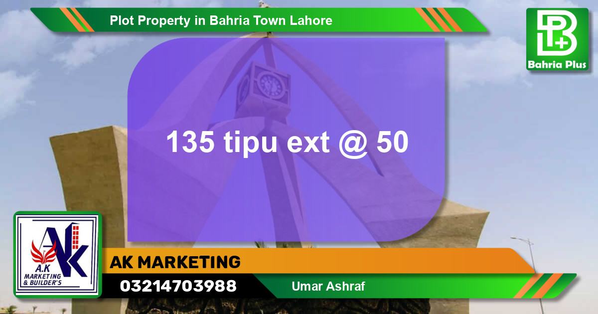 Residential Plot for Sale in Bahria Town, Lahore - (BP-76587)