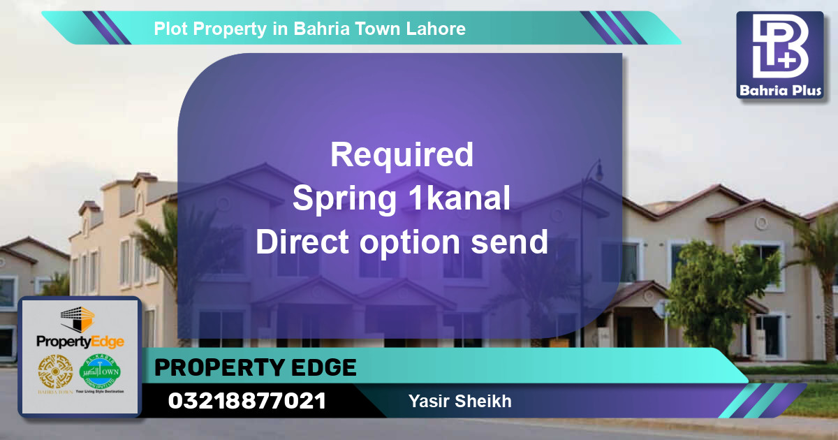 Residential Plot for Sale in Bahria Town, Lahore - (BP-76595)