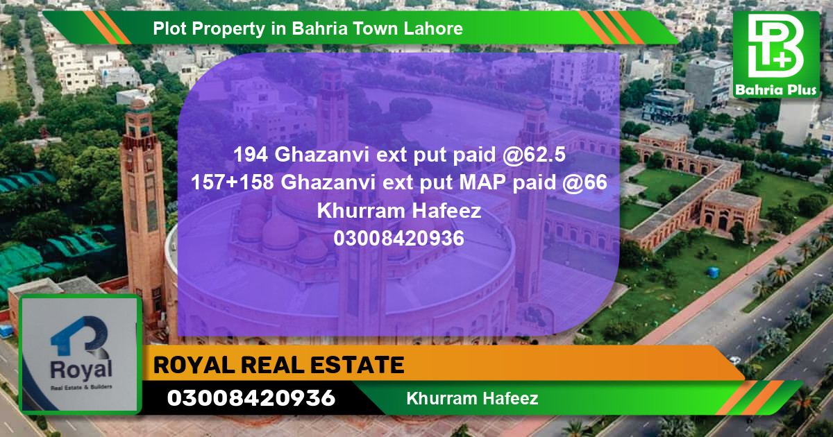 Residential Plot for Sale in Bahria Town, Lahore - (BP-76612)
