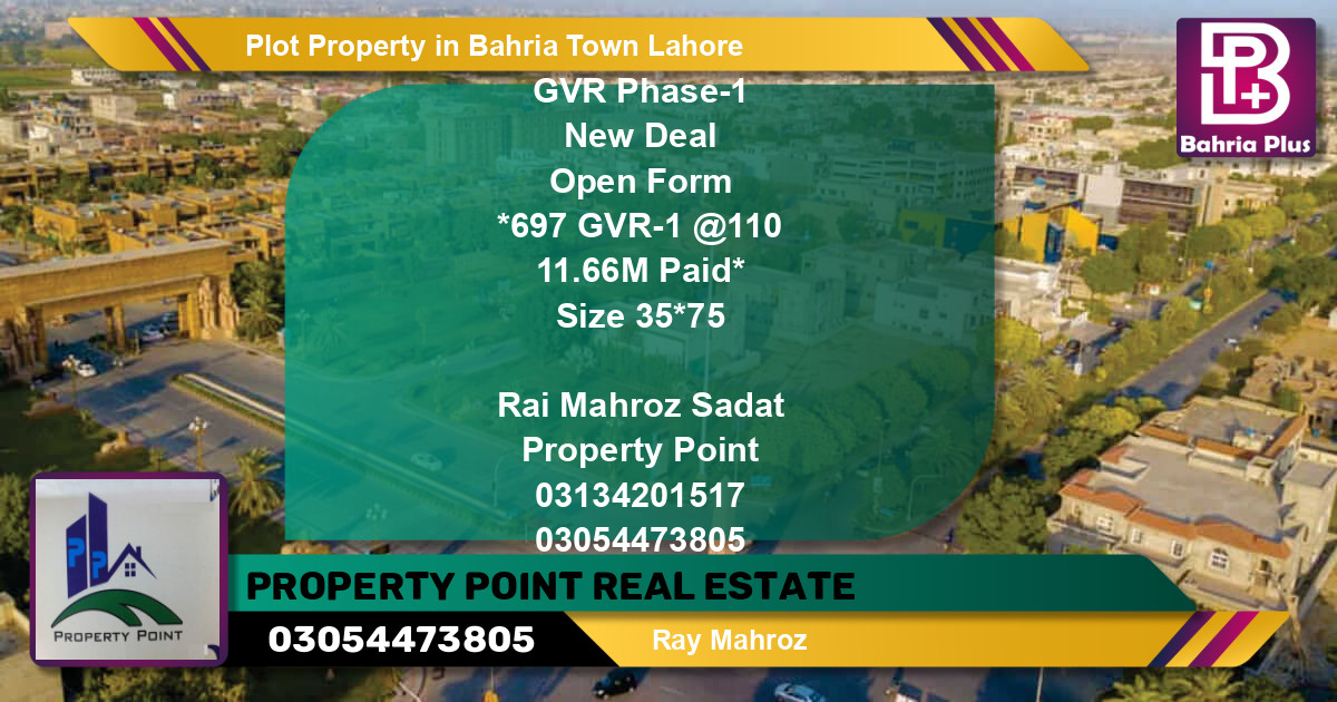 Residential Plot for Sale in Golf Phase 1 -  Bahria Town, Lahore - (BP-76694)