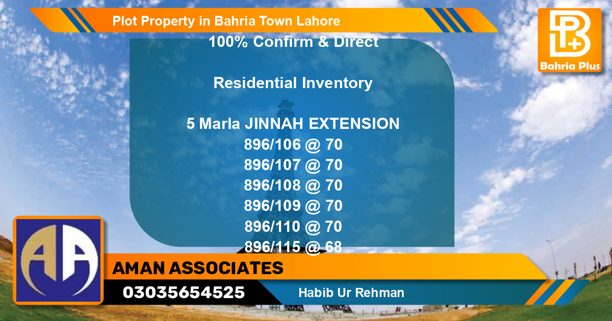 Residential Plot for Sale in Bahria Town, Lahore - (BP-76711)