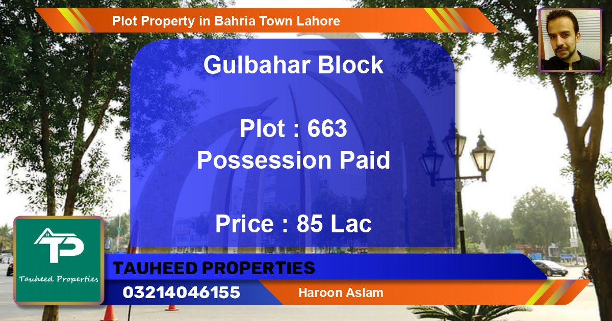 Residential Plot for Sale in Bahria Town, Lahore - (BP-76743)