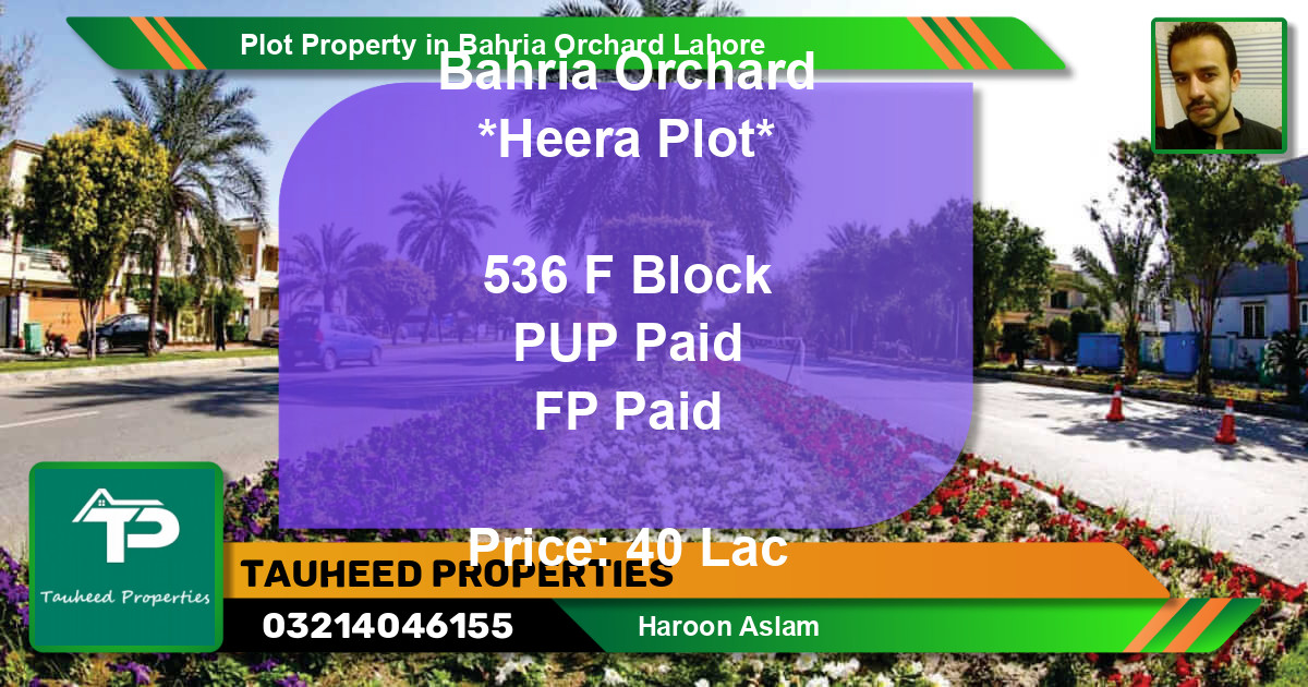 Residential Plot for Sale in Bahria Orchard, Lahore - (BP-76749)