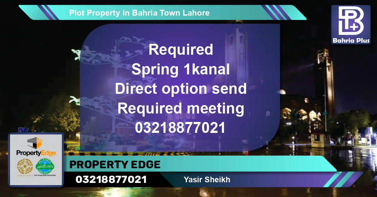 Residential Plot for Sale in Bahria Town, Lahore - (BP-76759)