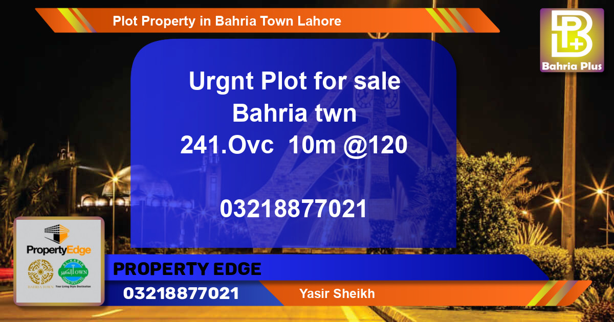Residential Plot for Sale in Bahria Town, Lahore - (BP-76761)