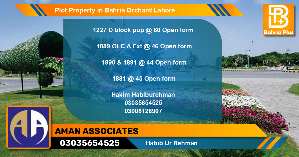 Residential Plot for Sale in Bahria Orchard, Lahore - (BP-76787)