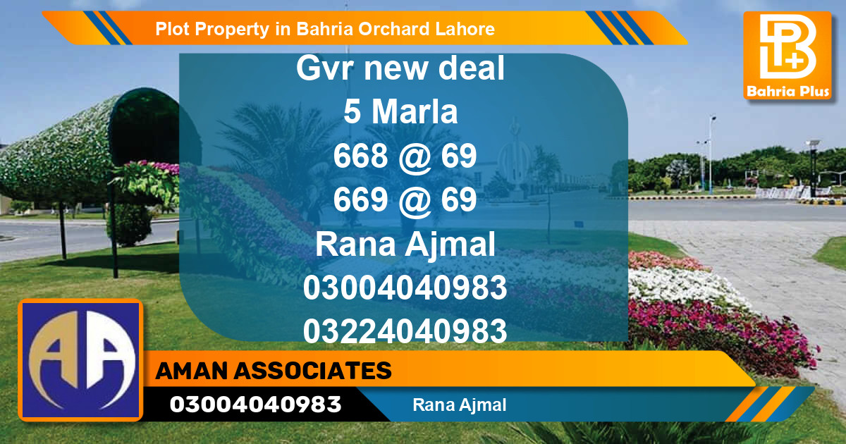 Residential Plot for Sale in Bahria Orchard, Lahore - (BP-76790)