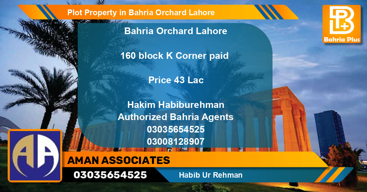 Residential Plot for Sale in Bahria Orchard, Lahore - (BP-76793)