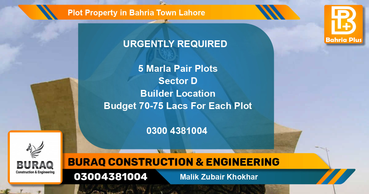Residential Plot for Sale in Bahria Town, Lahore - (BP-76795)