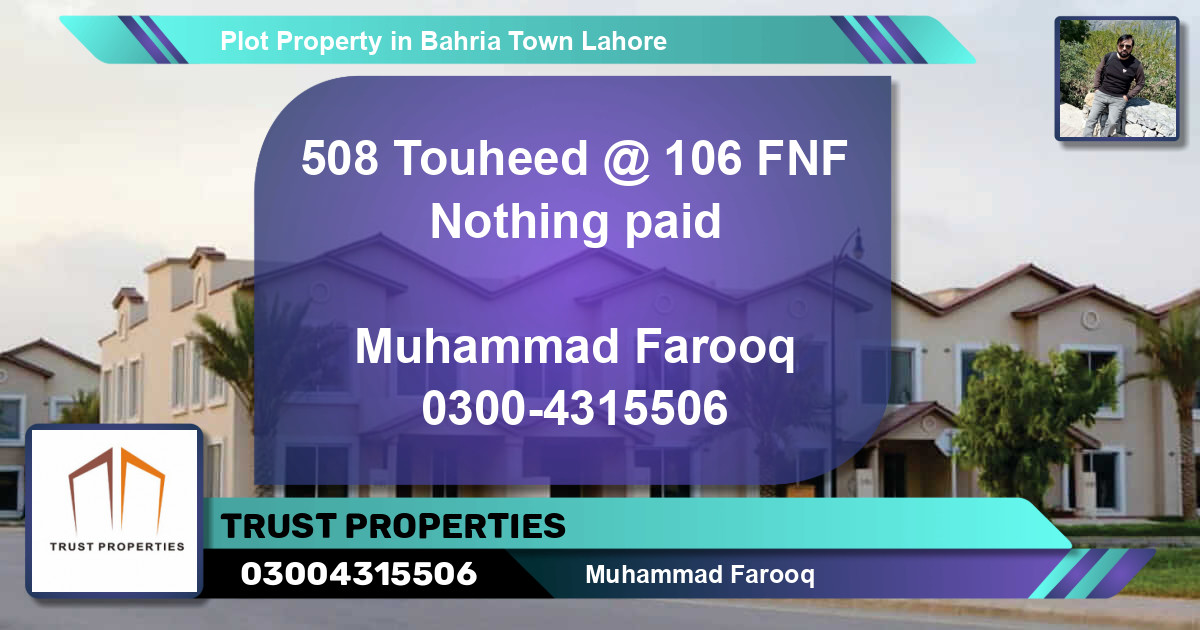 Residential Plot for Sale in Bahria Town, Lahore - (BP-76837)
