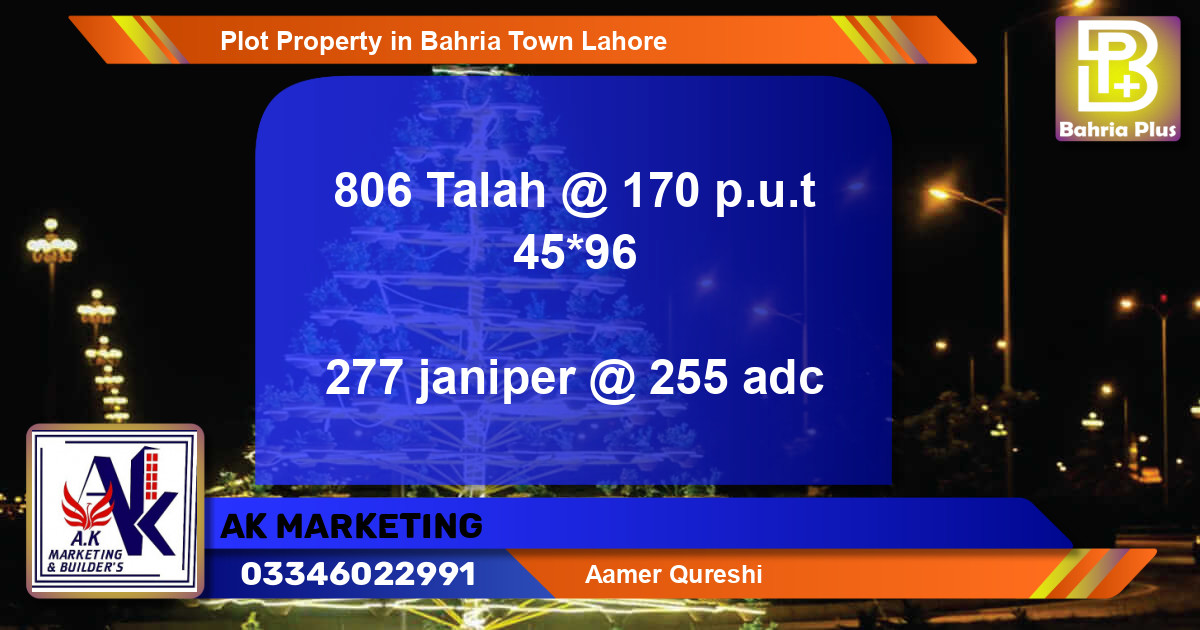 Residential Plot for Sale in Bahria Town, Lahore - (BP-76839)