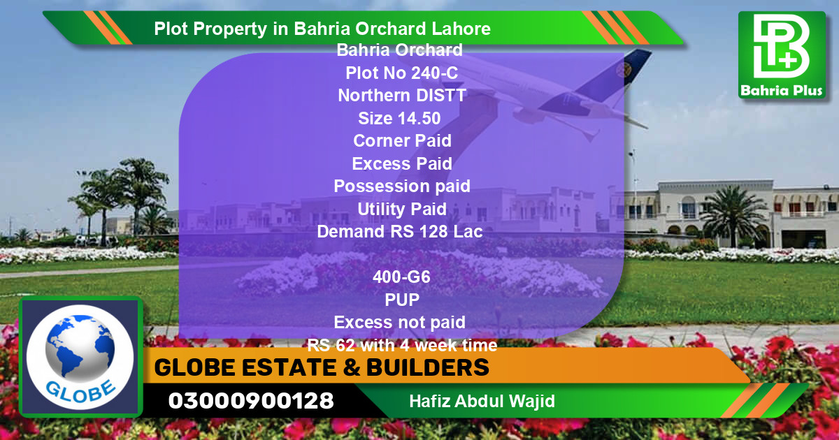 Residential Plot for Sale in Bahria Orchard, Lahore - (BP-76842)
