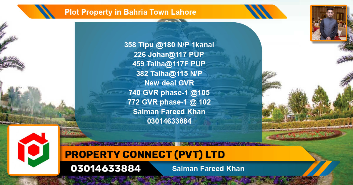 Residential Plot for Sale in Bahria Town, Lahore - (BP-76853)