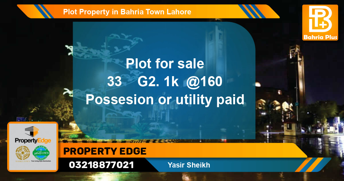 Residential Plot for Sale in Bahria Town, Lahore - (BP-76884)