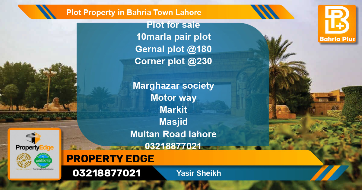 Residential Plot for Sale in Bahria Town, Lahore - (BP-76888)