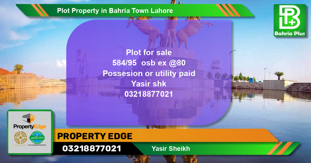 Residential Plot for Sale in Bahria Town, Lahore - (BP-76890)
