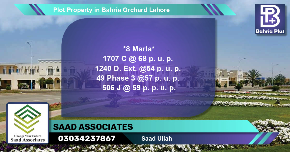 Residential Plot for Sale in Bahria Orchard, Lahore - (BP-76909)