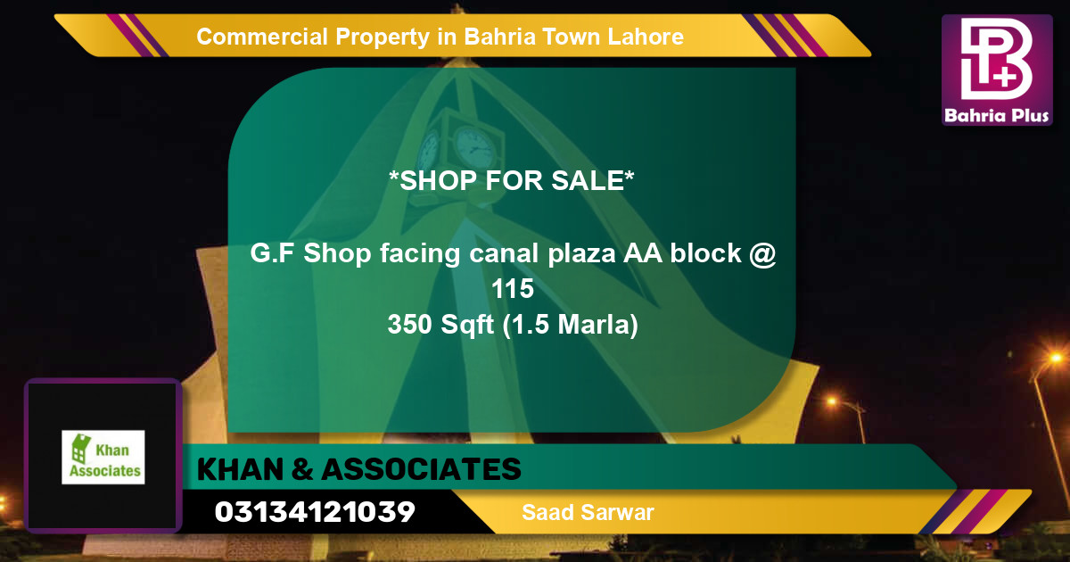 Commercial Property for Sale in Bahria Town, Lahore - (BP-76921)