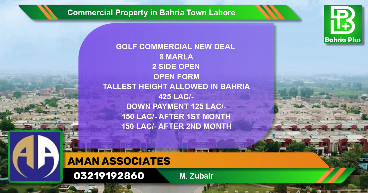 Commercial Property for Sale in Bahria Town, Lahore - (BP-76925)