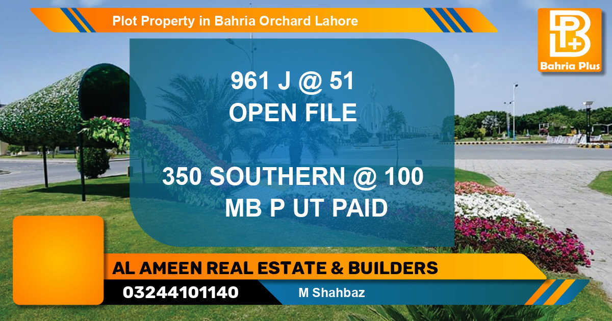 Residential Plot for Sale in Bahria Orchard, Lahore - (BP-76937)