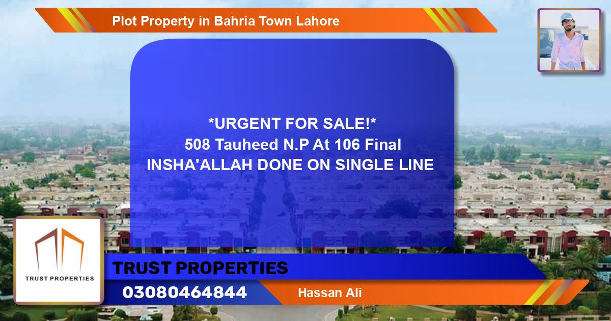 Residential Plot for Sale in Bahria Town, Lahore - (BP-76942)