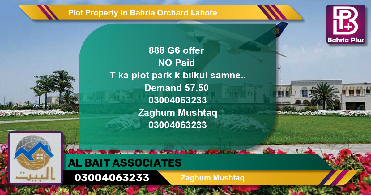 Residential Plot for Sale in Bahria Orchard, Lahore - (BP-76954)