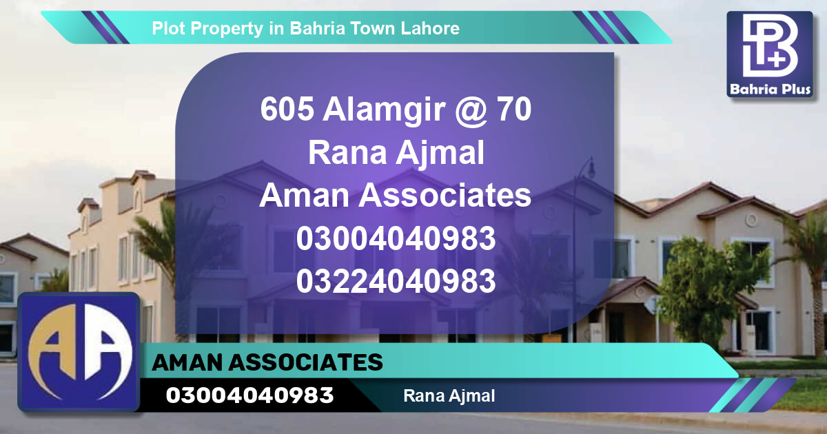 Residential Plot for Sale in Bahria Town, Lahore - (BP-76980)