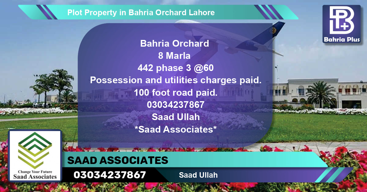 Residential Plot for Sale in Bahria Orchard, Lahore - (BP-77037)