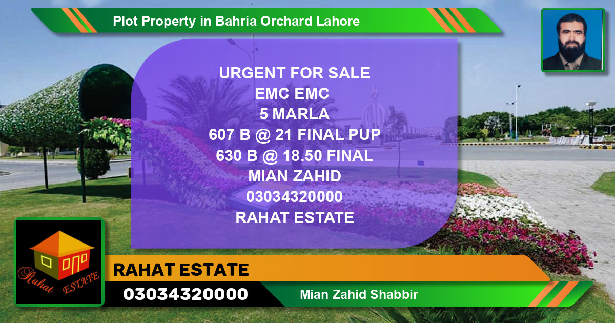 Residential Plot for Sale in Bahria Orchard, Lahore - (BP-77043)