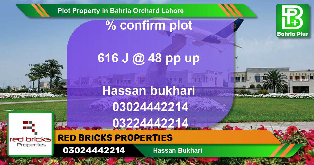 Residential Plot for Sale in Bahria Orchard, Lahore - (BP-77053)