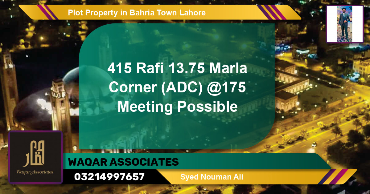 Residential Plot for Sale in Bahria Town, Lahore - (BP-77060)