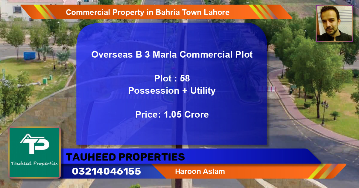 Commercial Property for Sale in Bahria Town, Lahore - (BP-77061)
