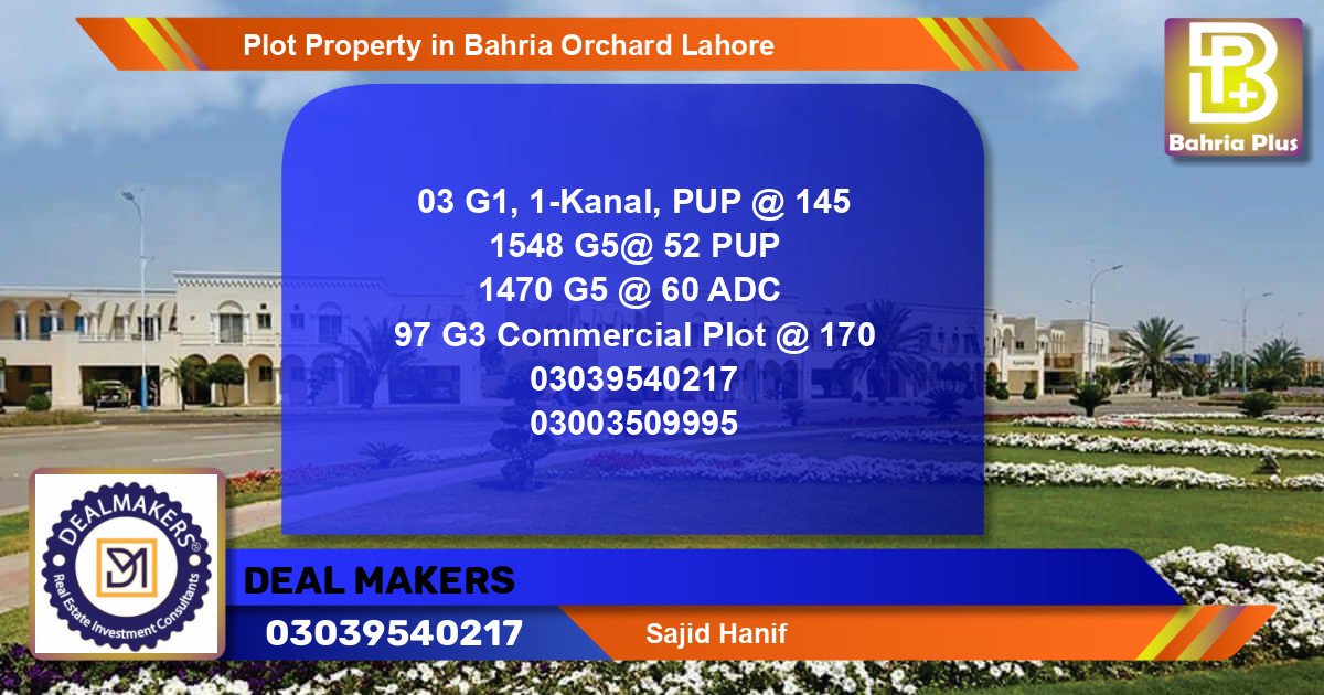 Commercial Plot for Sale in Bahria Orchard, Lahore - (BP-77071)