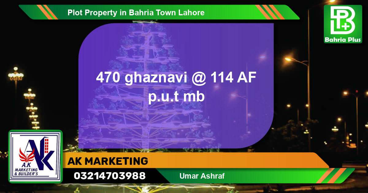 Residential Plot for Sale in Bahria Town, Lahore - (BP-77082)