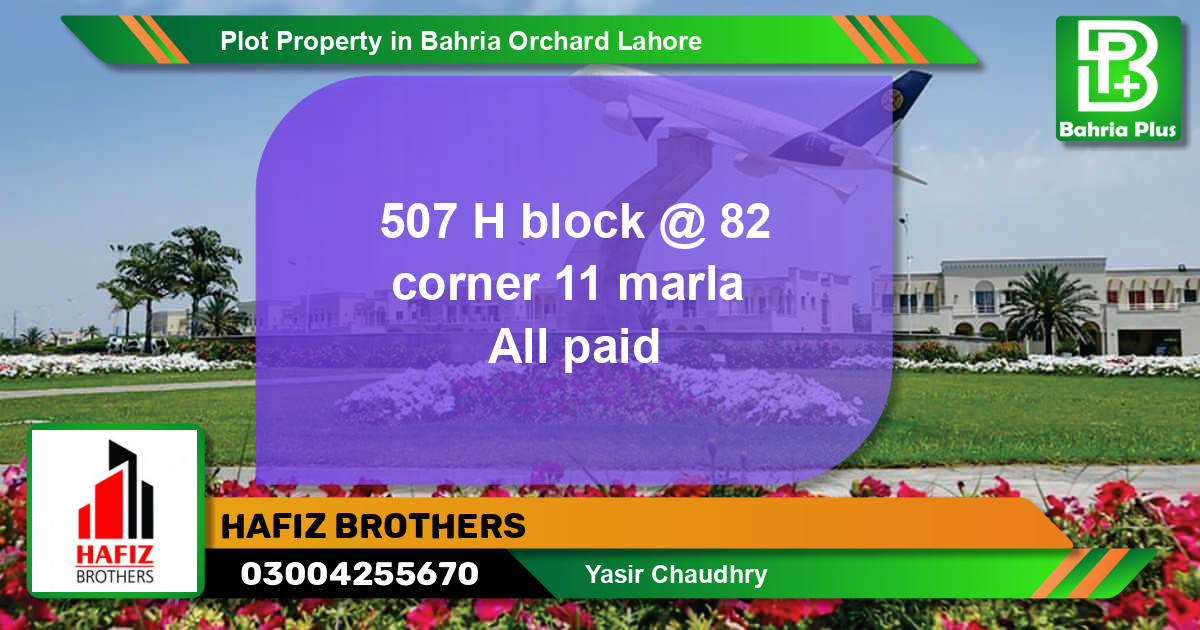 Residential Plot for Sale in Bahria Orchard, Lahore - (BP-77087)