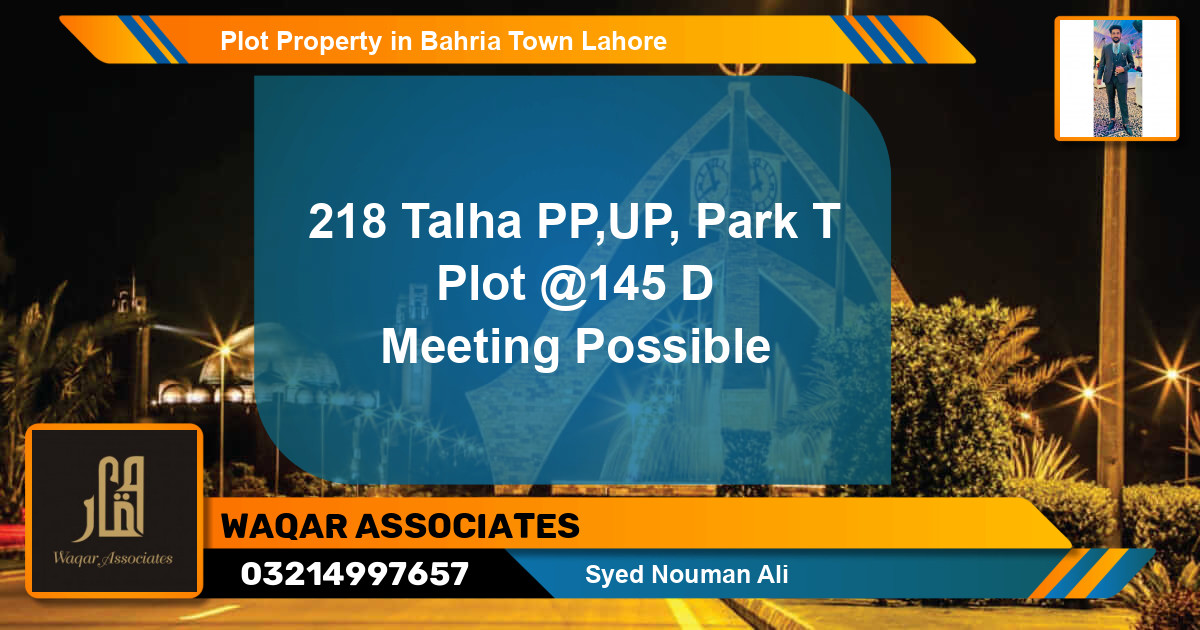 Residential Plot for Sale in Bahria Town, Lahore - (BP-77116)