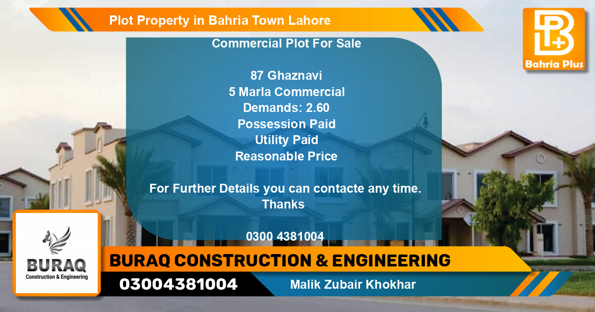 Commercial Plot for Sale in Bahria Town, Lahore - (BP-77119)