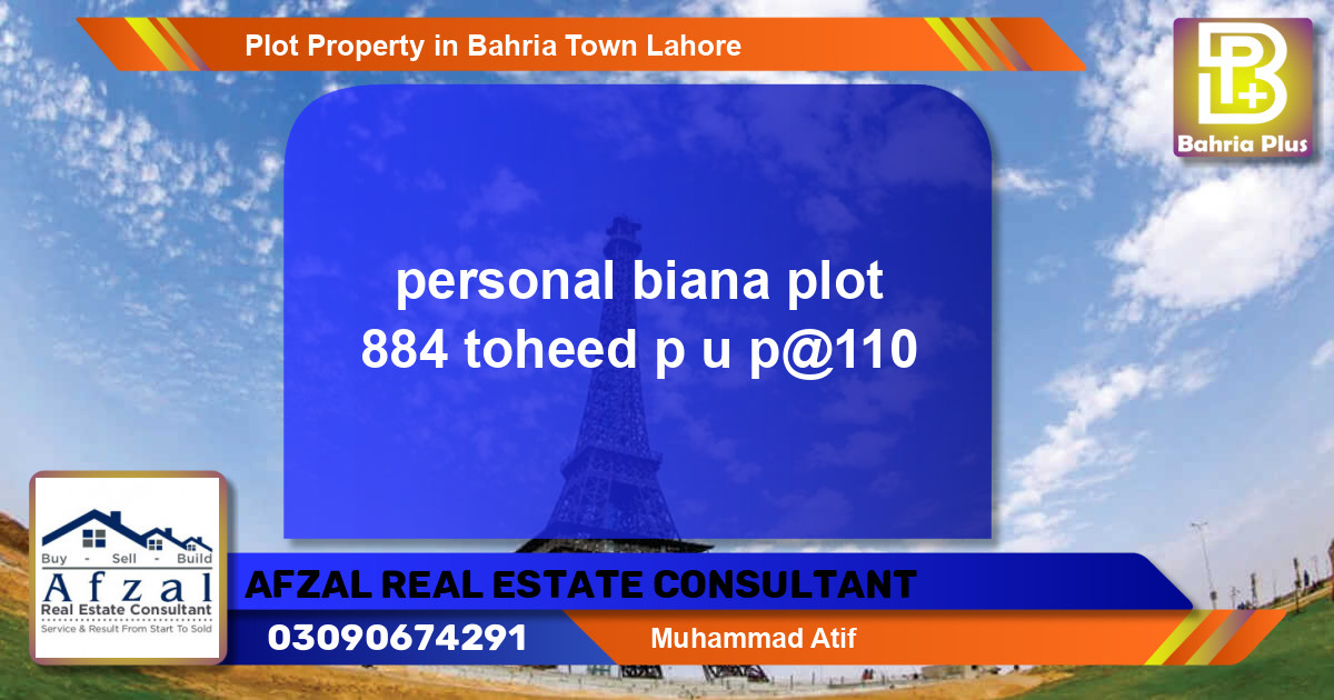 Residential Plot for Sale in Bahria Town, Lahore - (BP-77144)